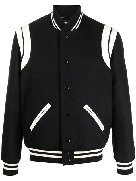 ysl jakke|ysl teddy bomber jacket.